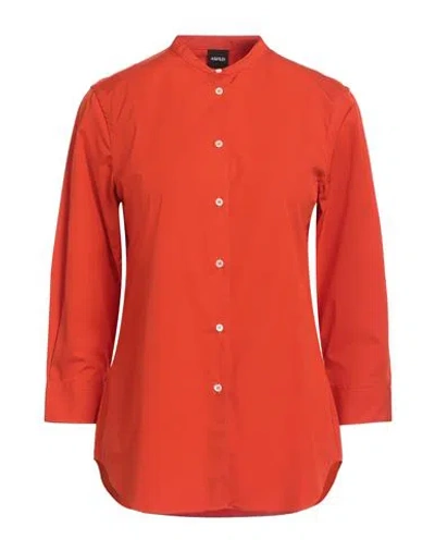 Aspesi Woman Shirt Tomato Red Size 6 Cotton