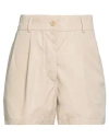 Aspesi Woman Shorts & Bermuda Shorts Beige Size 2 Cotton In Neutral