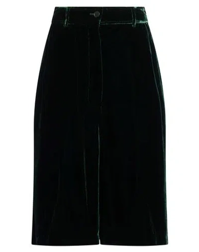 Aspesi Woman Shorts & Bermuda Shorts Dark Green Size Xs Viscose, Silk