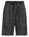 Aspesi Stretch Flannel Bermuda Shorts In Grey