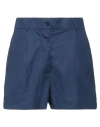Aspesi Woman Shorts & Bermuda Shorts Navy Size 8 Cotton In Navy Blue