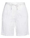 Aspesi Woman Shorts & Bermuda Shorts White Size L Linen