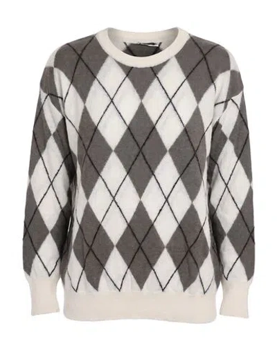 Aspesi Woman Sweater Cream Size 4 Acrylic, Polyester, Mohair Wool In White