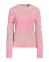 Aspesi Woman Sweater Fuchsia Size 6 Alpaca Wool, Polyamide In Pink