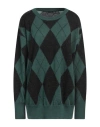 Aspesi Diamond Pattern Knit Sweater In Green
