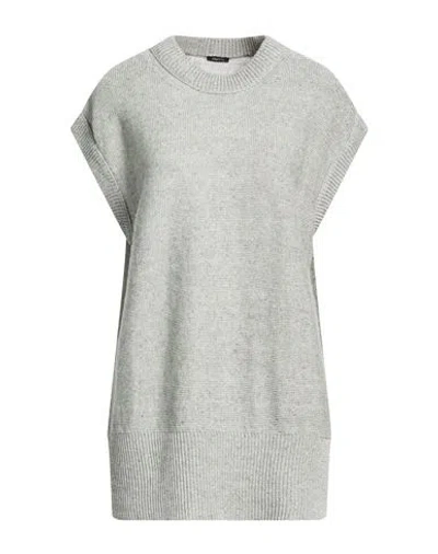 Aspesi Woman Sweater Grey Size 8 Linen In Gray
