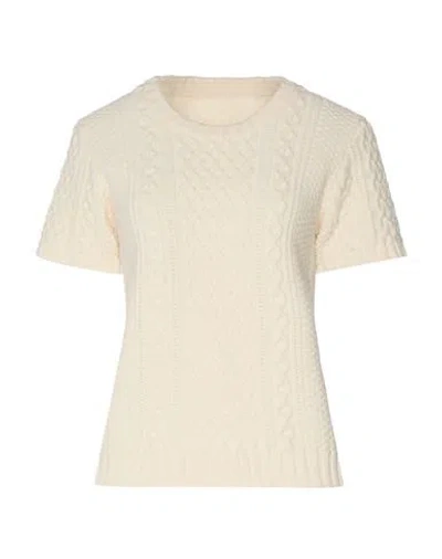 Aspesi Woman Sweater Ivory Size 8 Virgin Wool In White