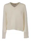 Aspesi Mohair And Wool Blend Sweater In Neutral