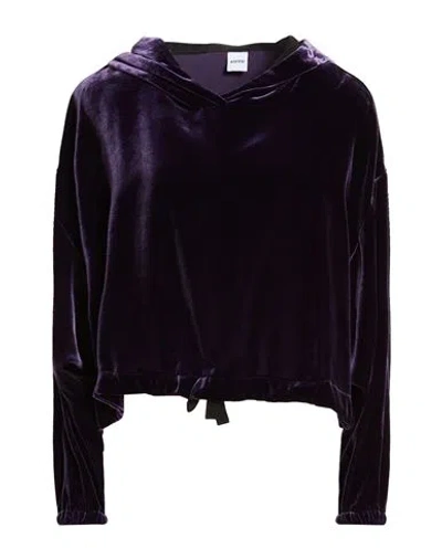 Aspesi Woman Sweatshirt Dark Purple Size L Viscose, Silk