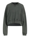 Aspesi Woman Sweatshirt Military Green Size Xl Cotton