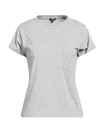 Aspesi Woman T-shirt Light Grey Size L Cotton In Gray