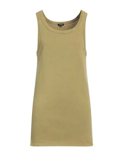 Aspesi Woman Tank Top Khaki Size Xl Cotton In Beige