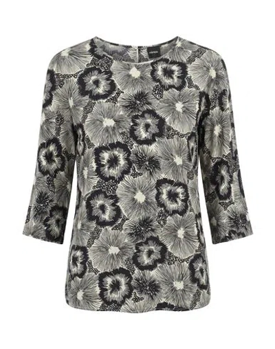Aspesi Woman Top Beige Size 8 Silk In Animal Print