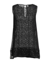 Aspesi Woman Top Black Size 10 Silk In Black