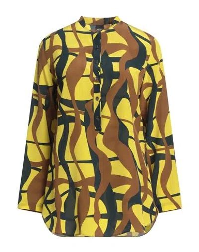 Aspesi Woman Top Brown Size 6 Silk