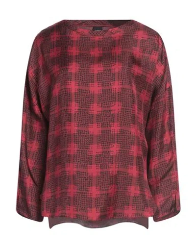 Aspesi Woman Top Burgundy Size 8 Silk