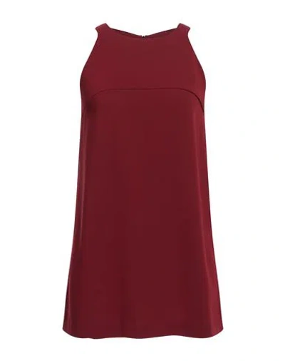Aspesi Woman Top Burgundy Size 8 Triacetate, Polyester In Red