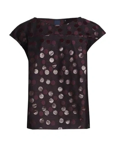 Aspesi Woman Top Dark Brown Size 4 Polyester, Wool, Silk, Viscose, Textile Fibers