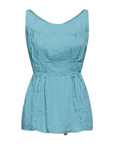 Aspesi Woman Top Emerald Green Size 10 Linen