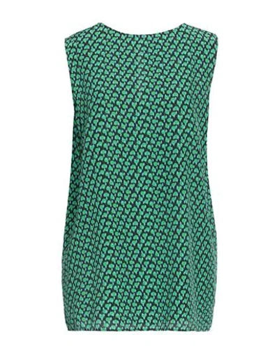 Aspesi Woman Top Green Size 12 Silk