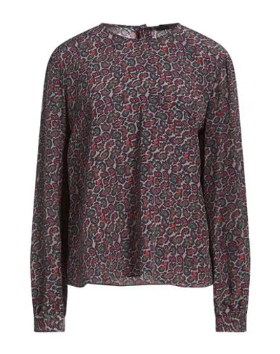 Aspesi Woman Top Grey Size 6 Silk In Multi