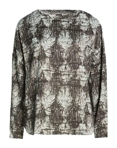 Aspesi Woman Top Grey Size 6 Viscose, Virgin Wool In Gray