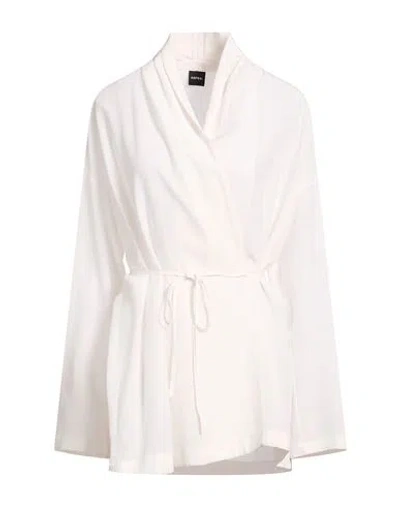 Aspesi Woman Top Ivory Size 8 Silk In White