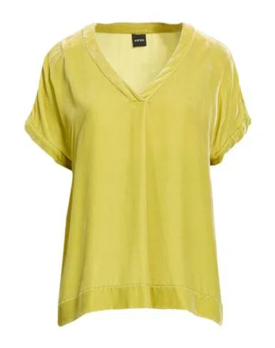 Aspesi Woman Top Lime Green Size 4 Viscose, Silk