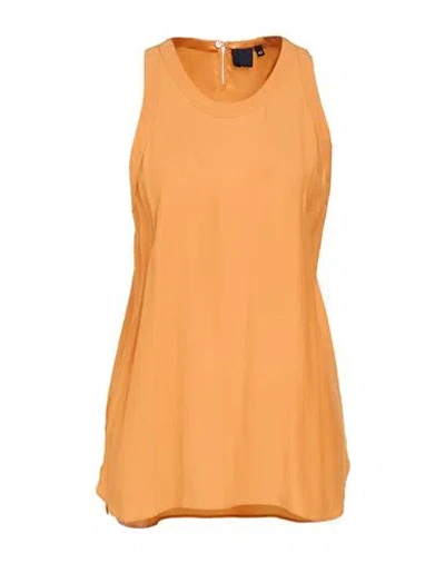 Aspesi Woman Top Mandarin Size 6 Silk In Orange