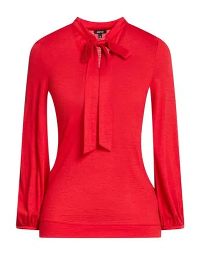 Aspesi Woman Top Red Size S Wool