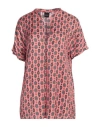 Aspesi Paisley Printed Collarless Shirt In Pink