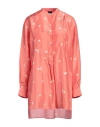 Aspesi Woman Top Salmon Pink Size 8 Silk In Pink