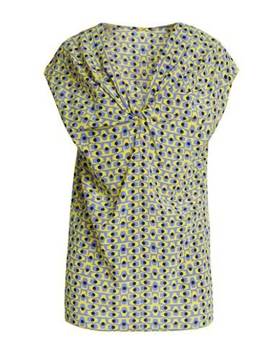 Aspesi Woman Top Yellow Size 2 Silk