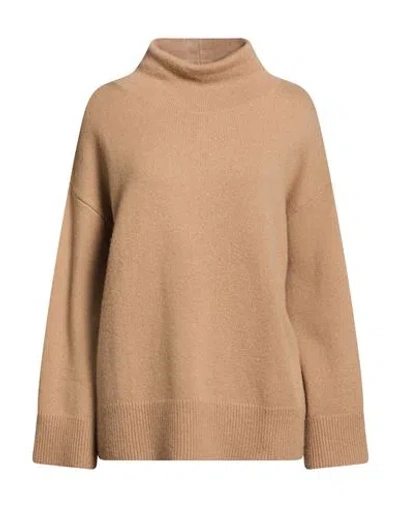 Aspesi Woman Turtleneck Camel Size 8 Cashmere In Brown