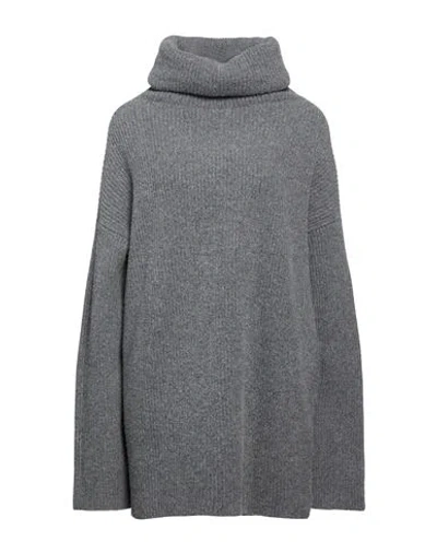Aspesi Woman Turtleneck Grey Size Xs Virgin Wool In Gray