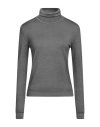 Aspesi Woman Turtleneck Lead Size 10 Wool In Grey