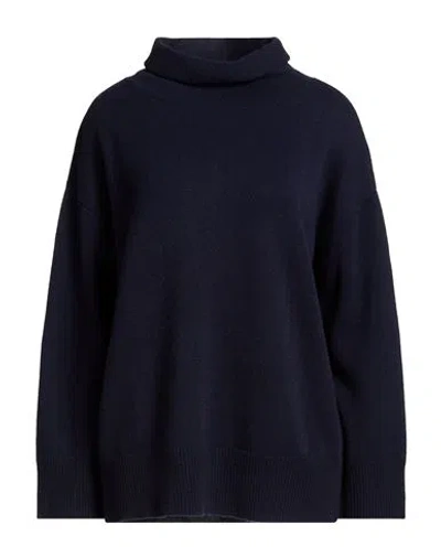 Aspesi Woman Turtleneck Midnight Blue Size 8 Cashmere