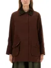 Aspesi Cotton Blend Canvas Jacket In Brown