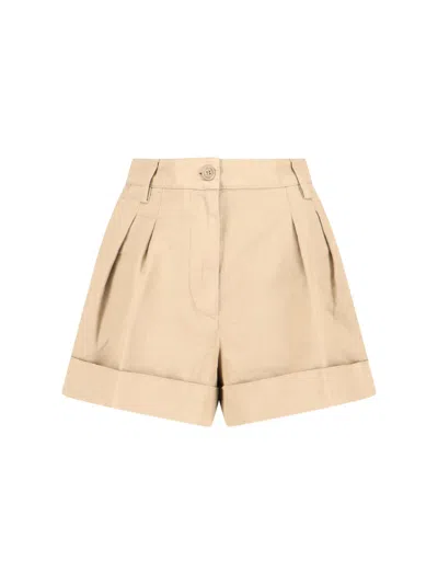 Aspesi Women's Cotton-linen Trousers In Beige