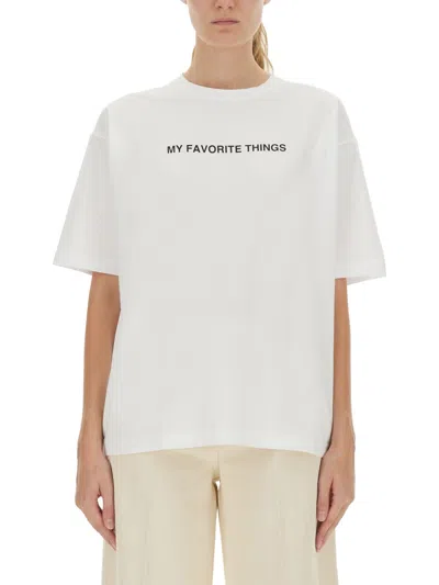 Aspesi T-shirt With Print In White