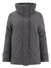 Aspesi Jacket High Collar Front Pockets In Grey
