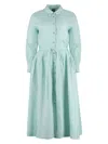 Aspesi Women's Linen Shirtdress In Light Blue