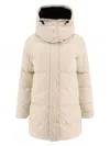 Aspesi Logo Patch Down Jacket In White