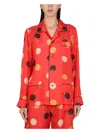 Aspesi Dot-print Silk Shirt In Orange