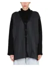 Aspesi Knitwear Cardigan With Padded Front Panel In Black