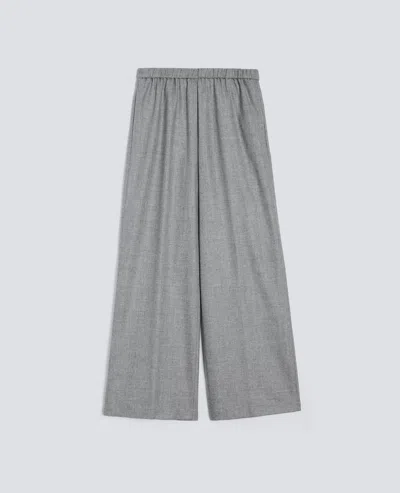 Aspesi Wool And Cashmere Blend Trousers In Gray