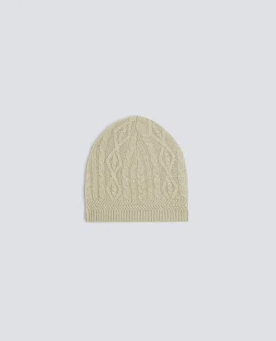 Aspesi Wool And Yak Beanie With Cable And Argyle Knit - Green