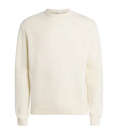 Aspesi Wool-blend Crew Neck Sweater In Neutral