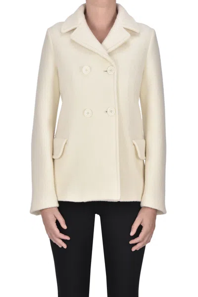 Aspesi Wool Caban In White