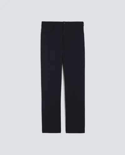 Aspesi Wool Canvas Trousers - Polyester In Black